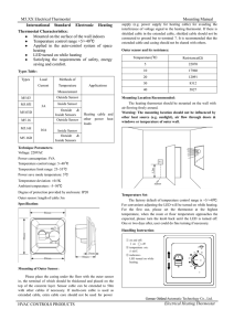 M5.XX Electrical Thermostat Mounting Manual Electrical Heating