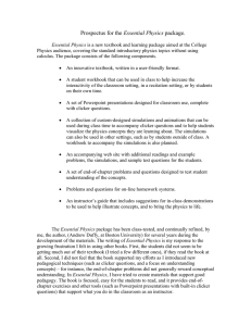Prospectus for the Essential Physics package.