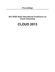 CLOUD 2013 Proceedings Front Matter
