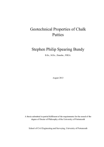 Geotechnical Properties of Chalk Putties Stephen Philip Spearing