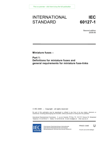 INTERNATIONAL STANDARD IEC 60127-1