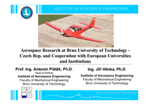 Aerospace Research at Brno University of Technology