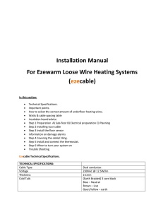 Ezewarm Loose Cable Installation Manual