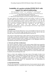 Scalability of a packet-switched WDM MAN with support for optical