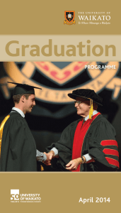 2014 - Apr: Graduation Programme