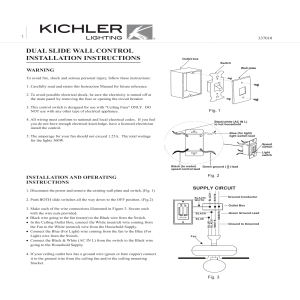dual slide wall control installation instructions