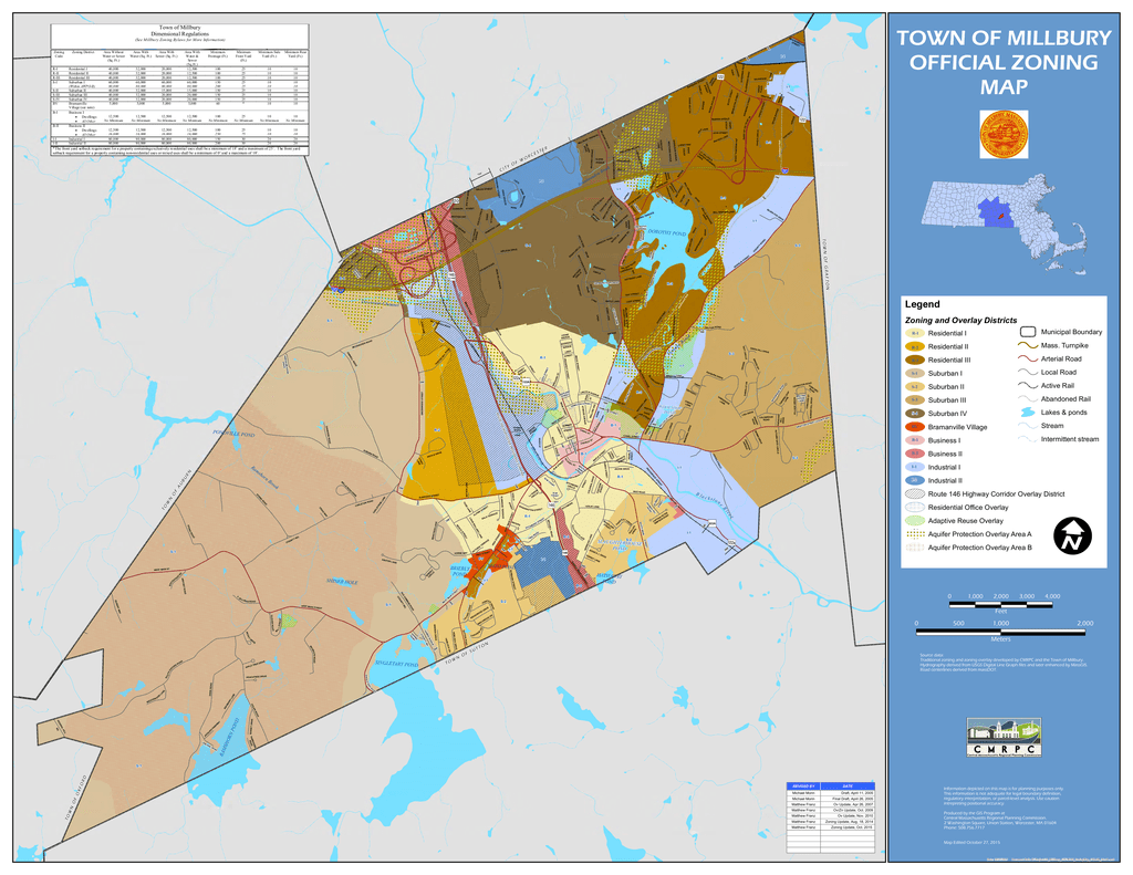 Concord Ma Zoning Map Town Of Millbury Official Zoning Map