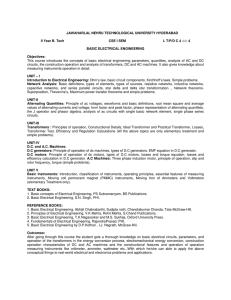 Basic Electrical Engineering Syllabus - JNTUH