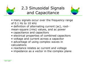 2.3 Sinusoidal Signals and Capacitance