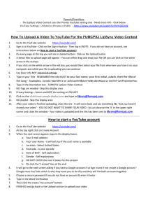 How To Upload A Video To YouTube For the FUMCPSJ LipSync