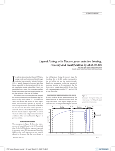 Ligand fishing with Biacore 3000: selective binding, recovery and