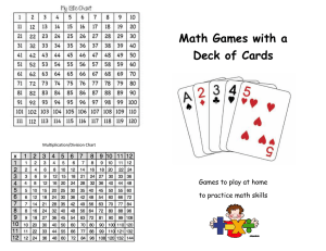 Math Games with a Deck of Cards