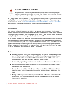 Quality Assurance Manager