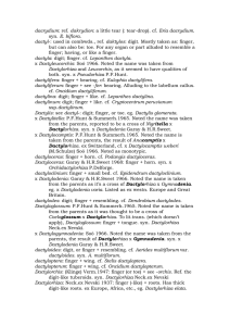 Botanical Terminology: Orchid Glossary - Dacrydium to Dalzielii