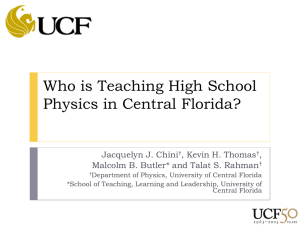 Who is Teaching High School Physics in Central