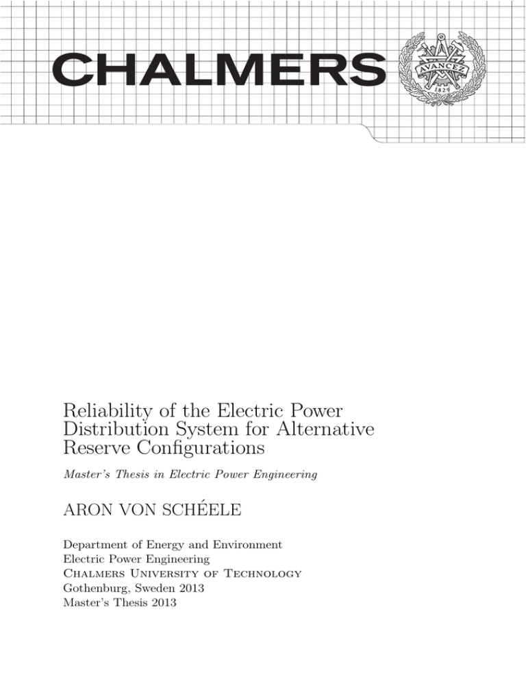 Reliability of the Electric Power Distribution System