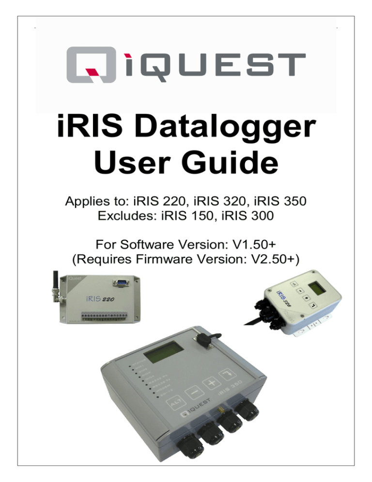 iRIS Datalogger User Guide Global Water Instrumentation