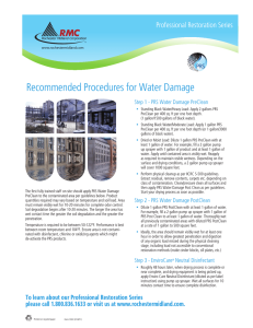 PRS Water Damage Procedures - Rochester Midland Corporation