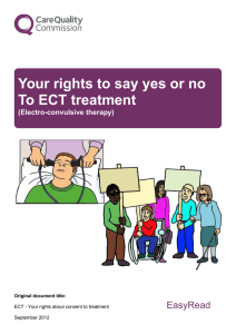 Your rights to say yes or no to ECT