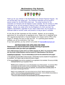 Murfreesboro City Schools Please be sure to read all instructions