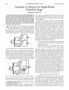 PREVIEW - Analyses of Drivers for Single-Ended Push