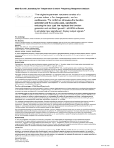 Web-Based Laboratory for Temperature Control Frequency