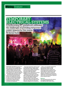 Tempory power supplies