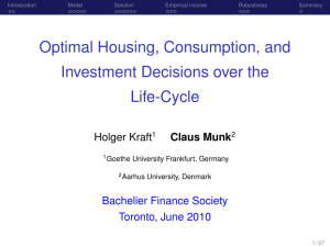 Optimal Housing, Consumption, and Investment Decisions over the