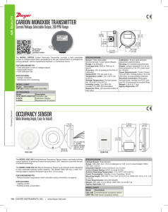 MODEL OSW-100 Wall Mount Occupancy Sensor is an infrared