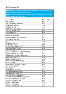 Class Xiii Employer List Member Name Status 082