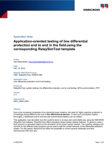 Application-oriented testing of line differential protection end to end