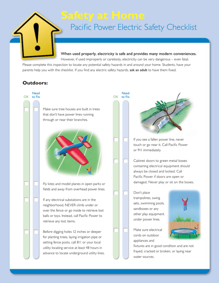 Electric safety checklist