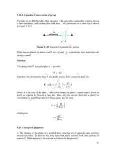 Capacitors: Spring Connection & Problems