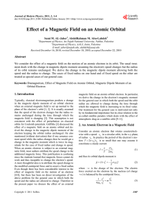 Effect of a Magnetic Field on an Atomic Orbital