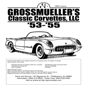 Parts and Service - Grossmueller`s Classic Corvettes