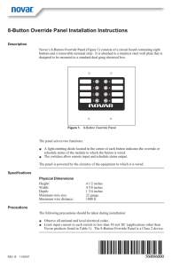8-Button Override Panel Installation Instructions