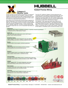 Hubbell Premise Wiring Category 6 Modular Jacks