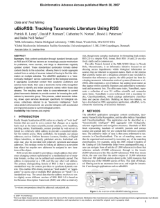 Bioinformatics Advance Access published March 28, 2007