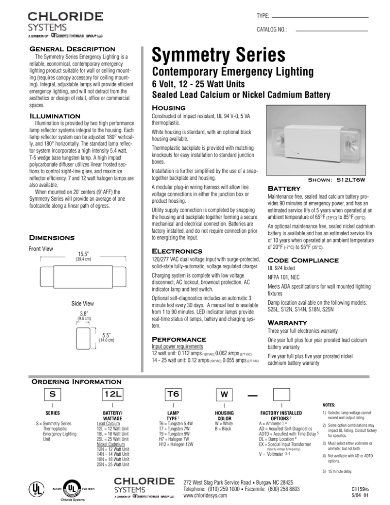 Symmetry Series Emergency Lighting
