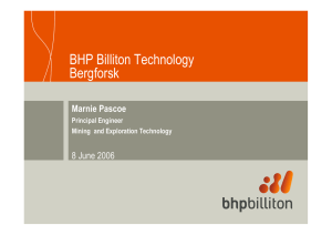 BHP Billiton Technology Bergforsk