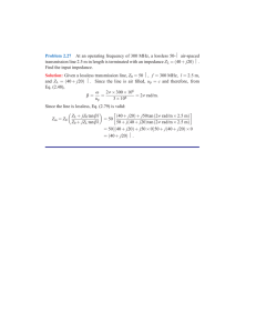 Transmission Line Problems & Solutions