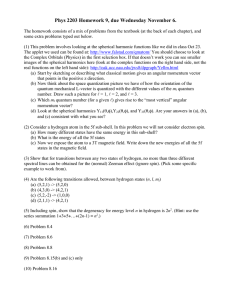 Phys 2203 Homework 9, due Wednesday November 6.