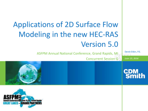 HEC-RAS 2D Surface Flow Modeling Applications