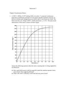 Synchronous Motors Homework: Problems & Solutions