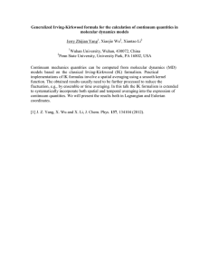 Generalized Irving-Kirkwood formula for the calculation of continuum