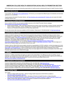(acha) health promotion section