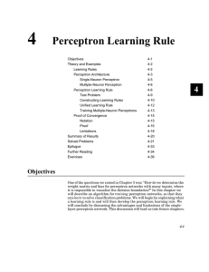 4 Perceptron Learning Rule