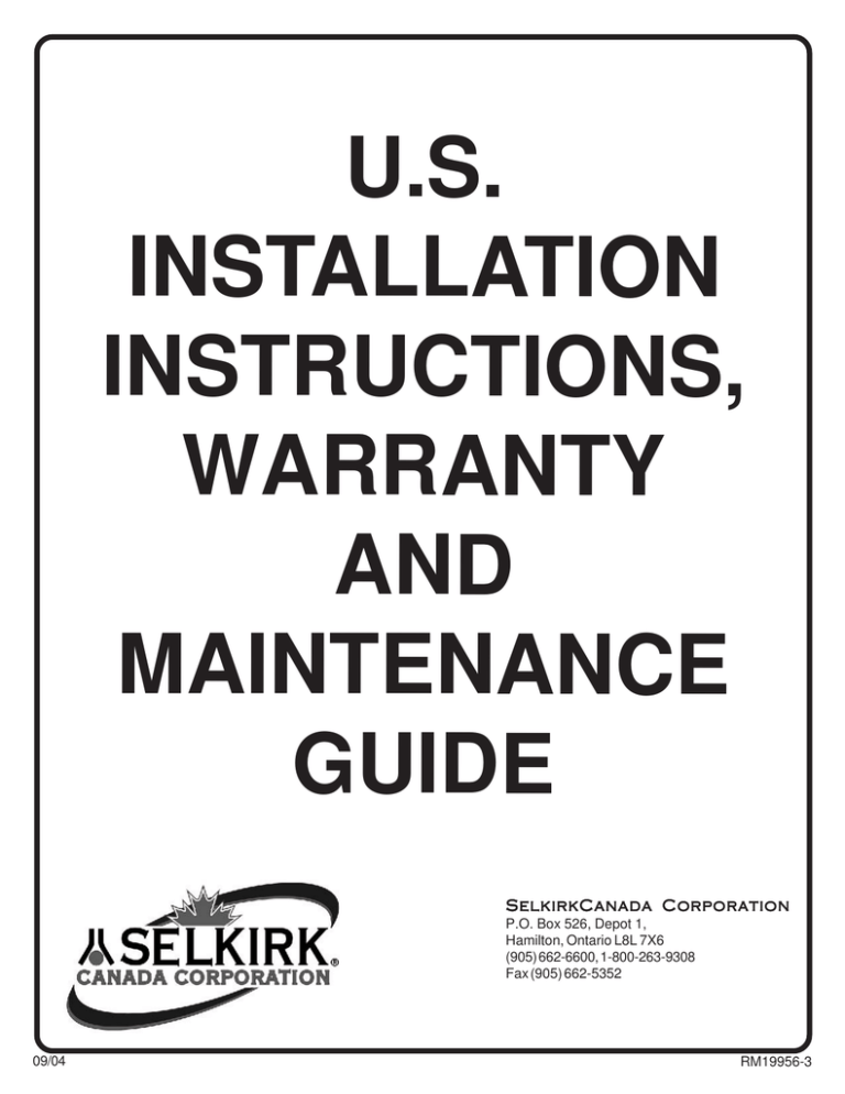 Installation Instructions Installation Instructions