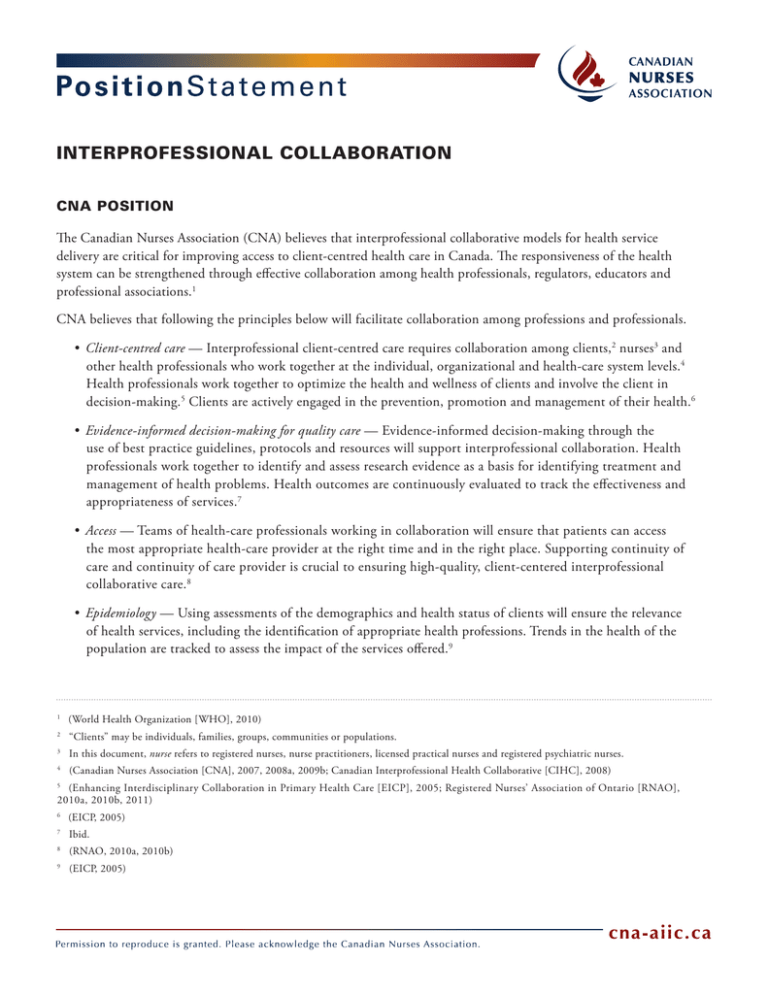 Interprofessional Collaboration