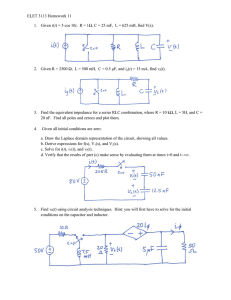 ELET 3113 Homework: Circuit Analysis Problems